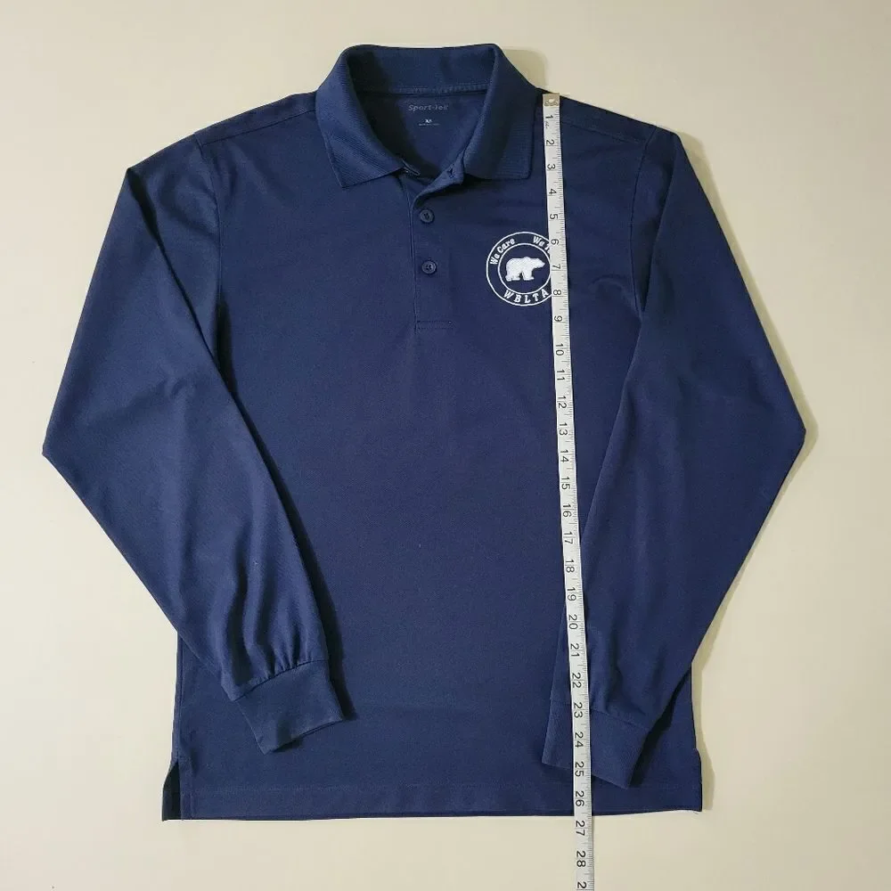 Sport-Tek® Women’s Navy Long Sleeve Micropique Sport-Wick® Polo